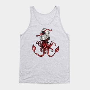 Squid with Diving Helmet Tank Top